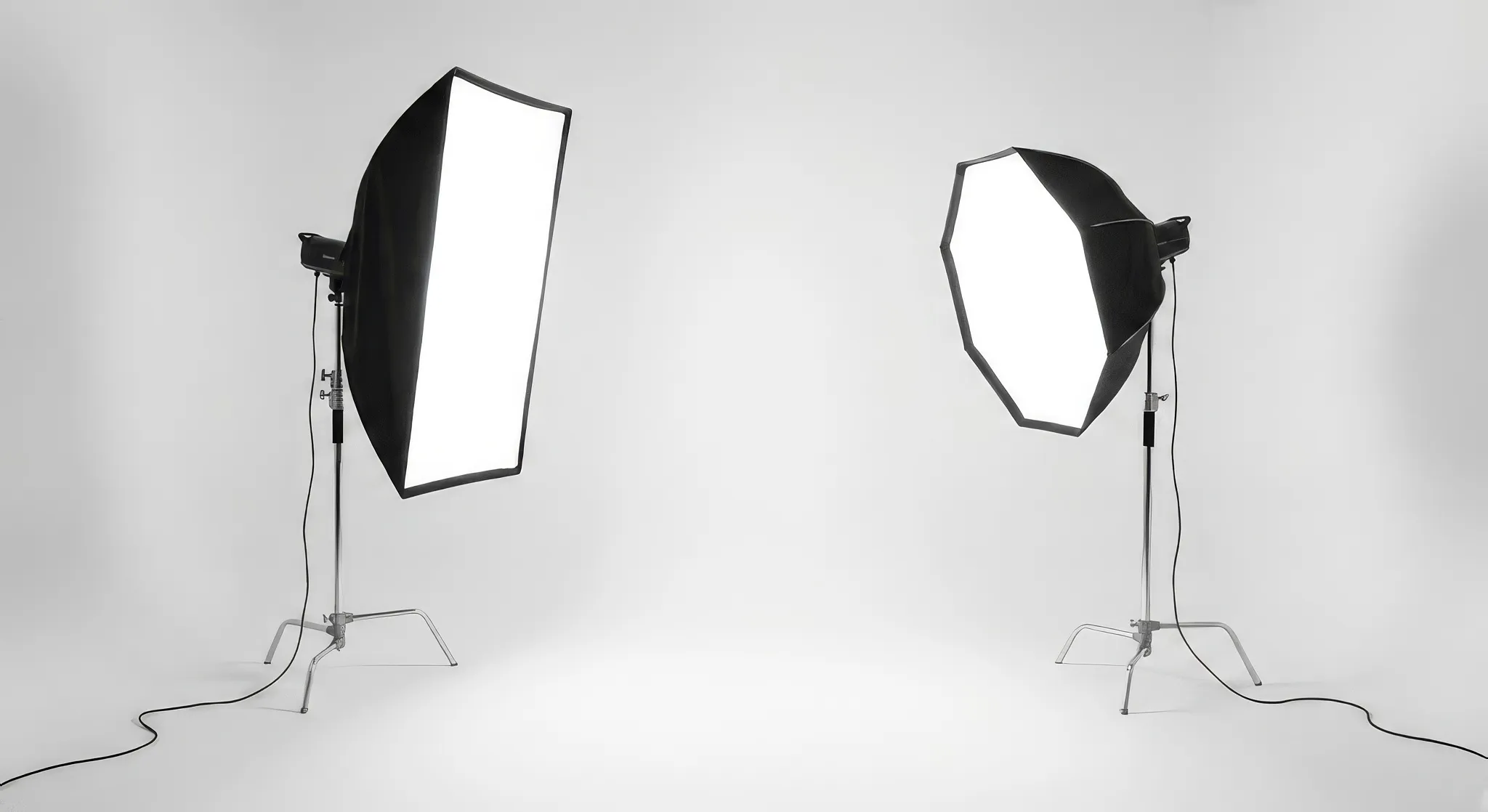 Professional studio lighting setup at Hazara Studios